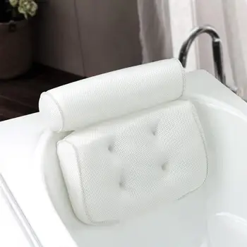 

Breathable 3D Mesh Spa Bath Pillow with 6 Suction Cups Neck and Back Support Spa Pillow for Home Hot Tub Bathroom Accessories