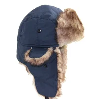 Mens Women Unisex Warm Trapper Aviator Trooper Earflap Winter Flaps Ski Hat New  Hats Russian Ski Hat Faux Fur Hats 5