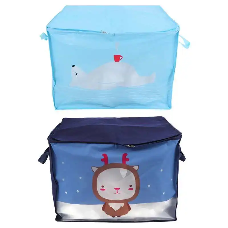 Корзина для хранения пыленепроницаемый органайзер ткани с ручкой одеял подушек |