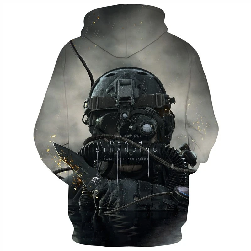 Толстовка для косплея игры «Death Stranding», мужская и женская одежда, повседневная спортивная толстовка с 3D принтом, Новинка