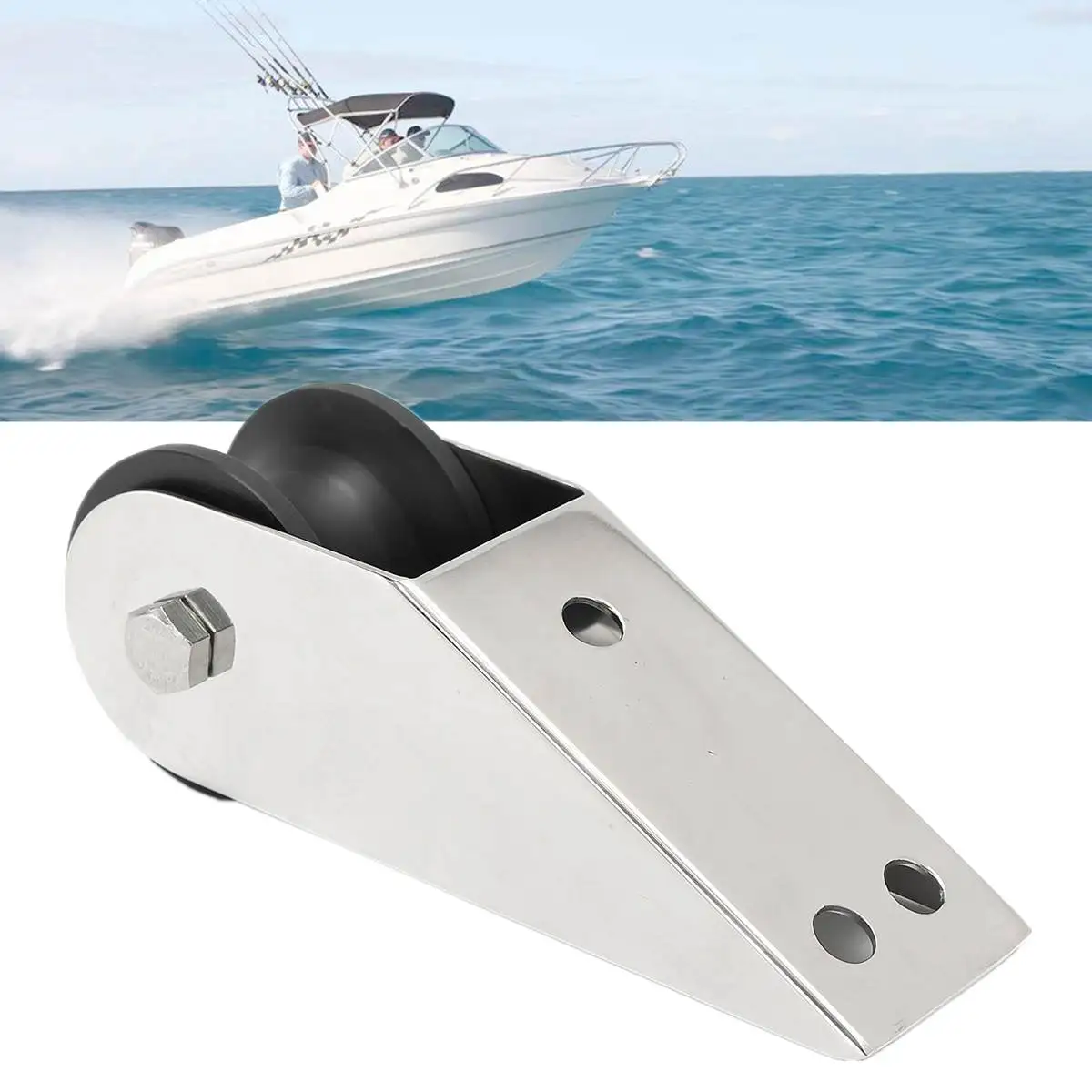 

Boat Bow Anchor Rubber Roller For Fixed Marine Yacht Docking Surface Polishing/Welding Pre-drilled Holes