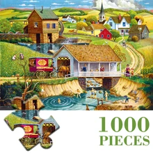 

MaxRenard 1000 Pieces Cool Puzzle for Adults 68*49cm Paper Assembling Painting Landscape Art Puzzles for Games Christmas Gifts