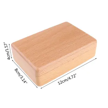 

Rectangle Shaped Wood Ring Box Portable Jewelry Box Holder Engagement Ring Box N0HE