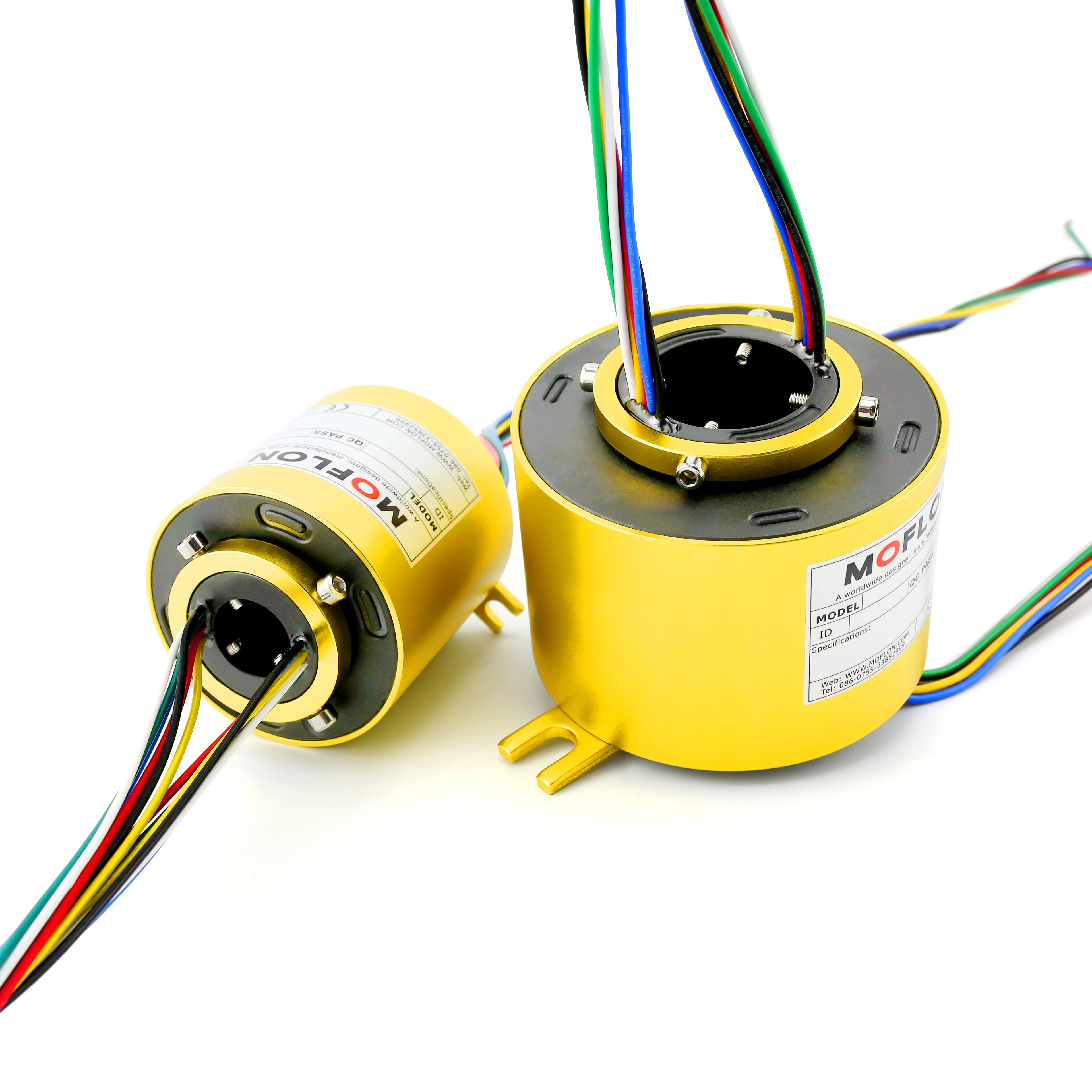 MOFLON through bore slipring slip ring with hole hole Diameter38.1mmxOD99mm 24 wires 10A