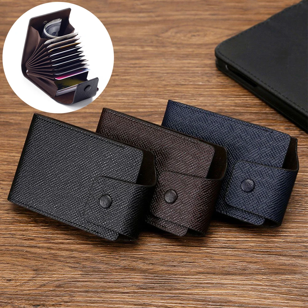 

Men Credit Card Holder Leather Purse for Cards Case Wallet Credit ID Bank Card Holder Women Male Business Cardholder and Coins