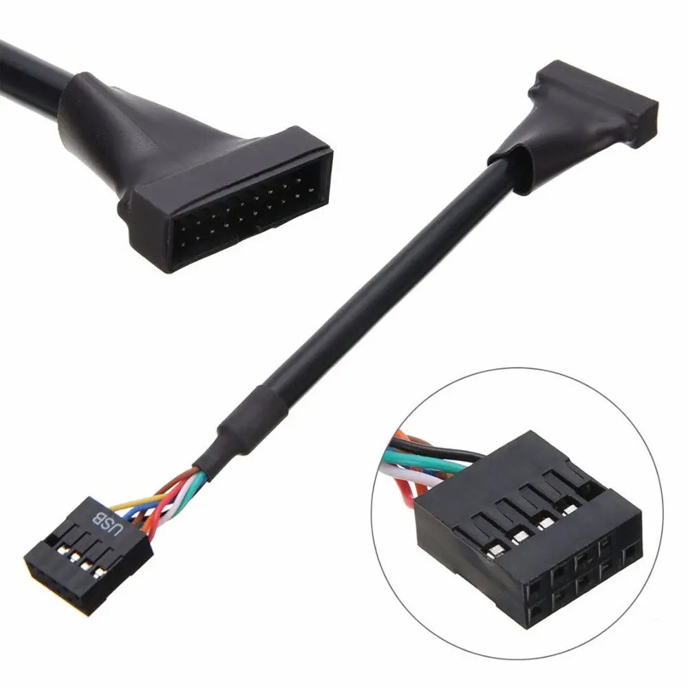 USB 3,0 20 контактный разъем для материнская плата USB 2,0 9-контактный Женский конвертер адаптер CableLightweight и портативная конструкция
