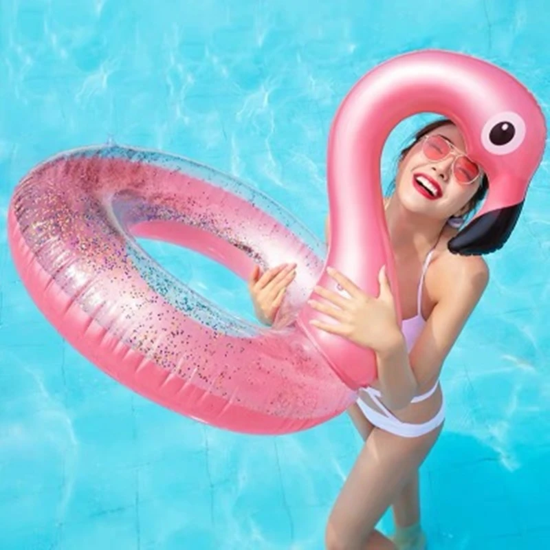 90-120cm Flamingo gonflable anneau de natation pour piscine adulte bébé natation anneau flotteur natation cercle piscine jouets plage fête approvisionnement