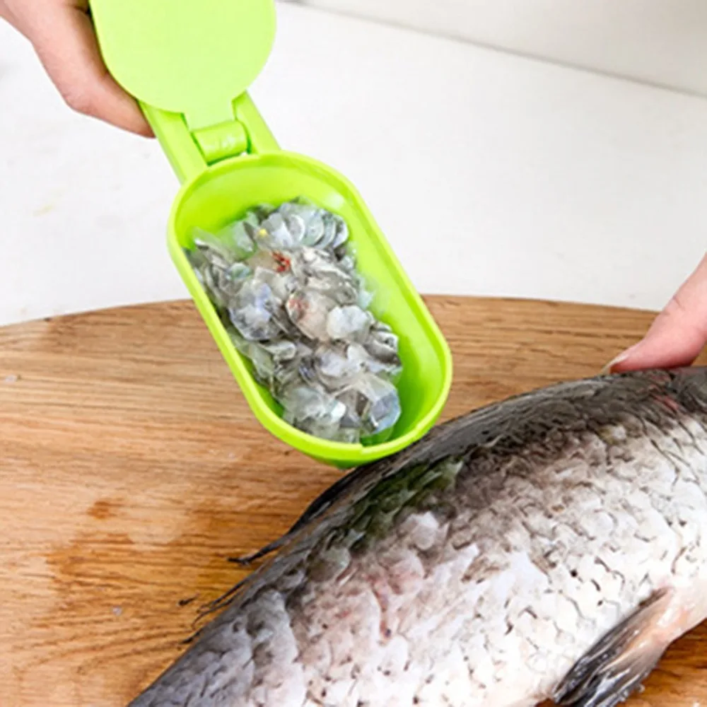 1pcs Cleaning Fish Scales Tool with Knife Scraping Fish Scales Multifunctional Fish Killing Gadget Kitchen Cooking Accessories