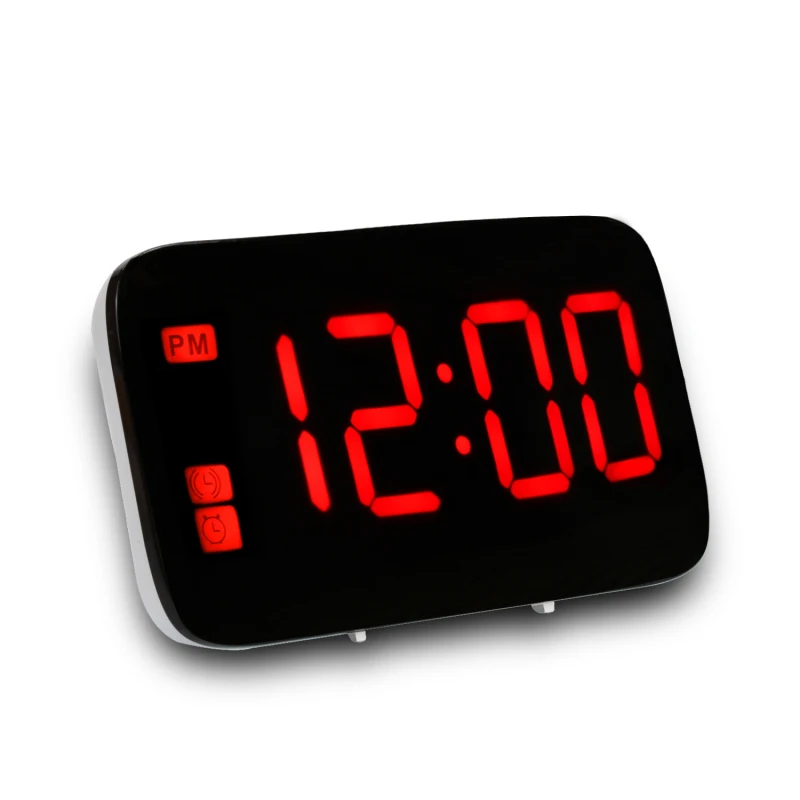 Цифровой светодиодный Будильник Светодиодный дисплей Электрический Голосовое управление Повтор ночной подсветки настольные часы USB часы украшение дома - Цвет: red clock