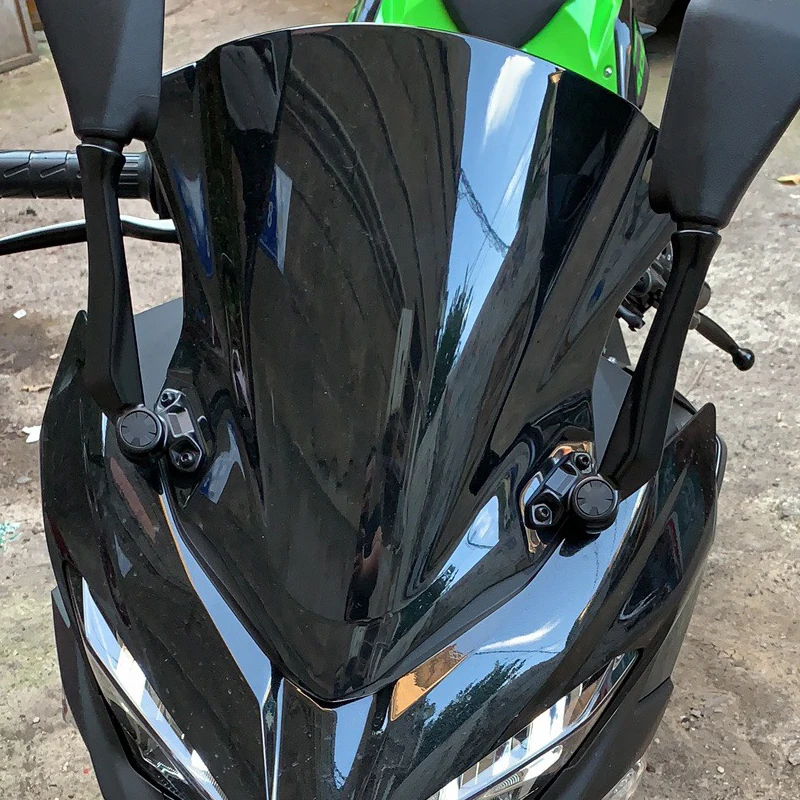 Ветер экран для Kawasaki Ninja EX 400 250 EX400 EX250 KRT Editon 18 19 ветер экран дефлекторы лобовое стекло - Цвет: Dark Smoke