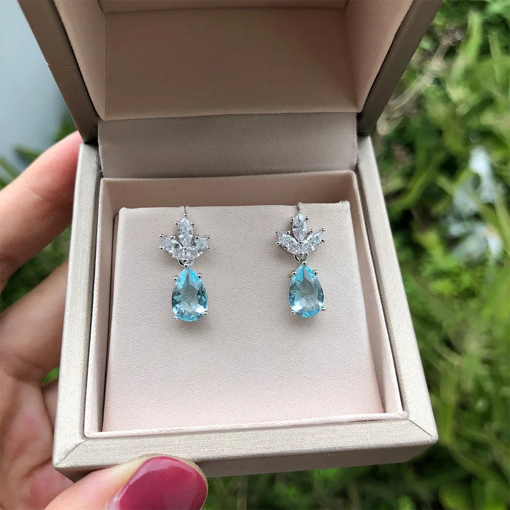 3 S925 Серебряные иглы Модные элегантные серьги-гвоздики для женщин Простые Женские AAA кубический цирконий серьги гипоаллергенные ювелирные изделия Brincos - Окраска металла: 3