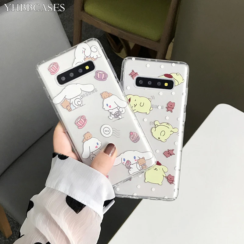 Прозрачный мягкий чехол YHBBCASES с изображением мультяшного кролика собаки для Samsung