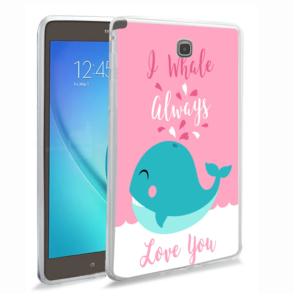 

soft TPU case for Samsung Galaxy Tab A 9.7 SM-T550 SM-T555 SM-P550 SM-P555 S pen version painted transparent tablet back cover