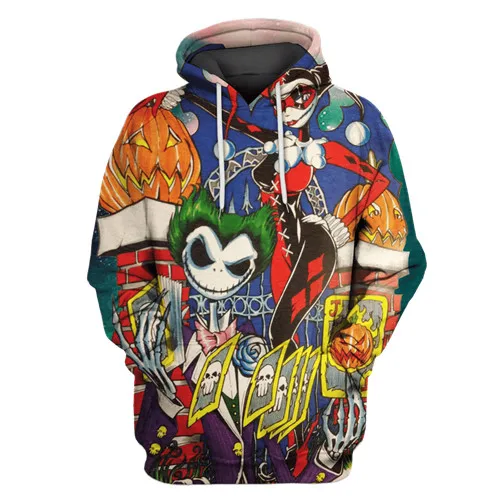 Hoodies Для мужчин и женщин, рождественский подарок, костюмы с 3D принтом, толстовки на Хэллоуин, Джек, труп, толстовка, унисекс, пуловер, уличная одежда - Цвет: Hoodies