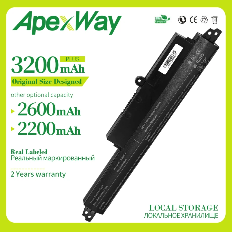 Apexway новый аккумулятор A31LMH2 A31N1302 Аккумулятор для ASUS VivoBook X200CA X200MA X200M X200LA F200CA 200CA 11 6