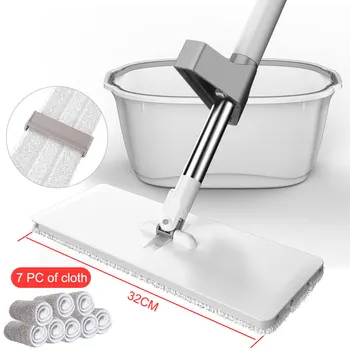 

Hand Wash Free Flat Mop 360 Degree Spin Magic For Home Cleaning Tools Microfiber 1/3/5 PCS Mop Pads Cloths Mop With Bucket Suit
