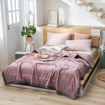 

Soft Comfortable Home Bedroom Quilt Lightweight Breathable Spring Summer Sofa Bed Cover Blanket Travel Camping Nap Blanket