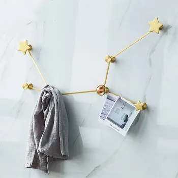 

Nordic creative brass hook decoration DIY wall decoration of home porch wardrobe modern simple decoration accessories wall hook