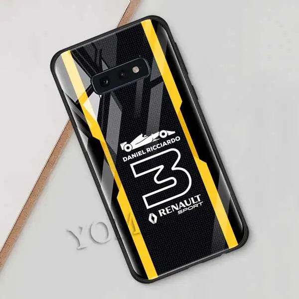 T10 Для Формулы 1 чехол для телефона из закаленного стекла для samsung Galaxy S10 S10e S9 S8 S10 Plus Note 9 A50 A30 мягкий чехол - Цвет: T10