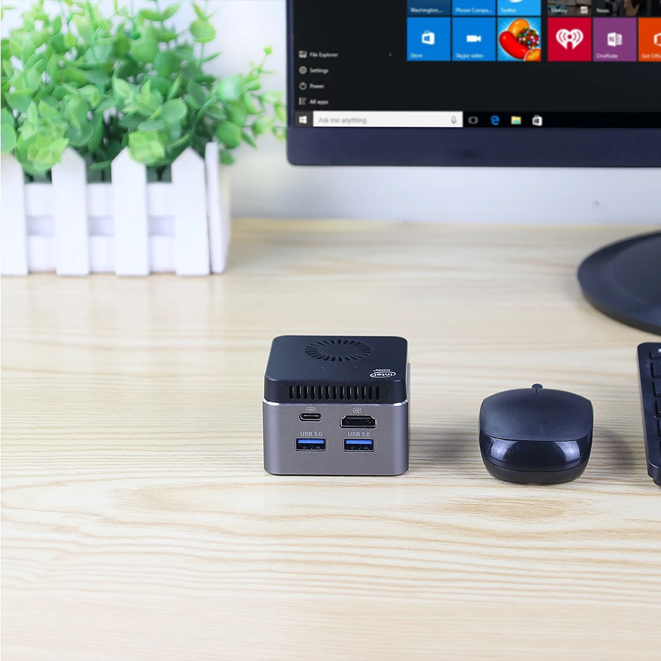 XCY мини ПК Intel Celeron N4100 Quad Core 8 Гб LPDDR4 128 SSD 2 4 г/5 0G Wi Fi Bluetooth HDMI2.0 60 Гц 4K компьютер Windows