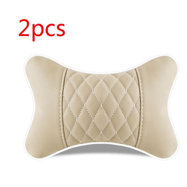 Artificial Leather Car Pillow Protection Neck Car Headrest Comfortable Auto Supplies Safety Breathable Neck Pillows