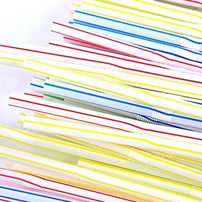 New-1000Pcs одноразовые гибкие соломинки пластиковые питьевые принадлежности