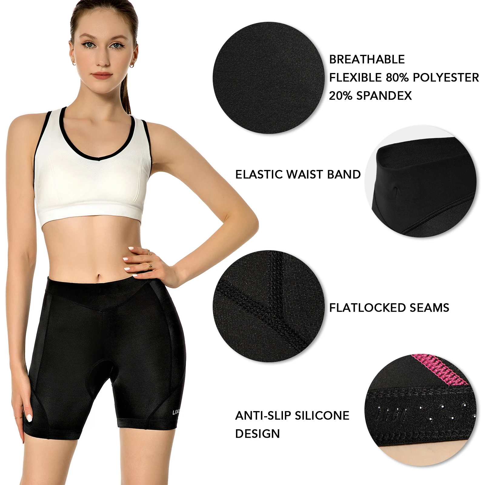 Women Bike Padded Shorts Cycling 3D Padded Underwear Bicycle Padding Riding Shorts Biking Underwear
