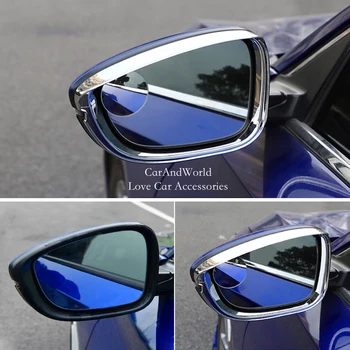 

For Honda Accord 10th 2018-2020 Exterior Side Door Rear View Mirror Rainproof Shade Trims Rain Eyebrow Cover ABS Car Accessories