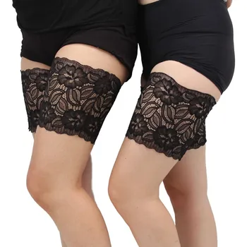 

Dropshipping lady's anti-friction strips women anti-chafing thigh bands sexy lace leg warmer plus size S to 4XL