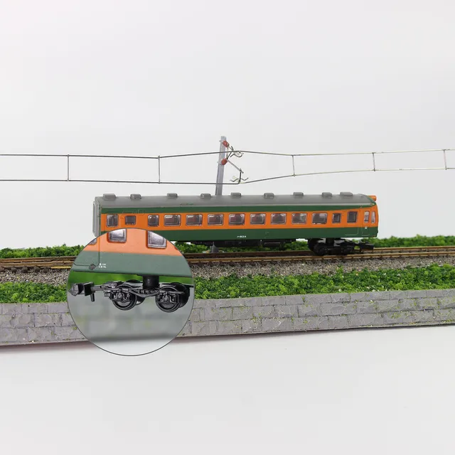 HP23N 12pcs Model Trains N scale 1:160 POM Bogies with Couplers 36" Plastic Wheels