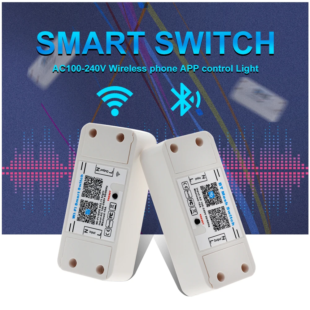 Bluetooth WiFi ABS Living Room LED Light Controller Home Supplies APP Remote Smart Switch Convenient On Off Universal Timing afbeelding