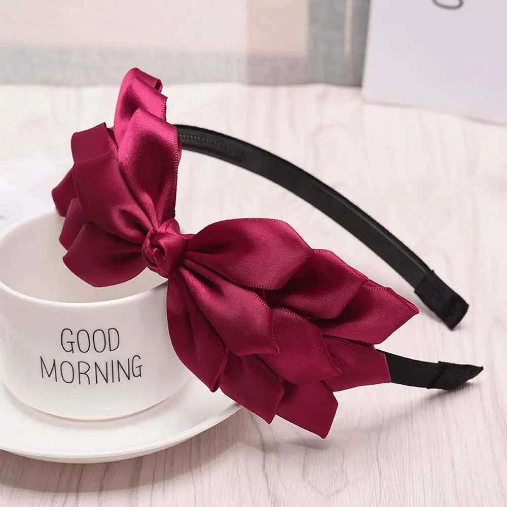 Solid Color Headband for Women Korean Soft Velvet Knotted Hairband Handmade Bowknot Hair Hoop Girls Hair Accessories - Цвет: 7