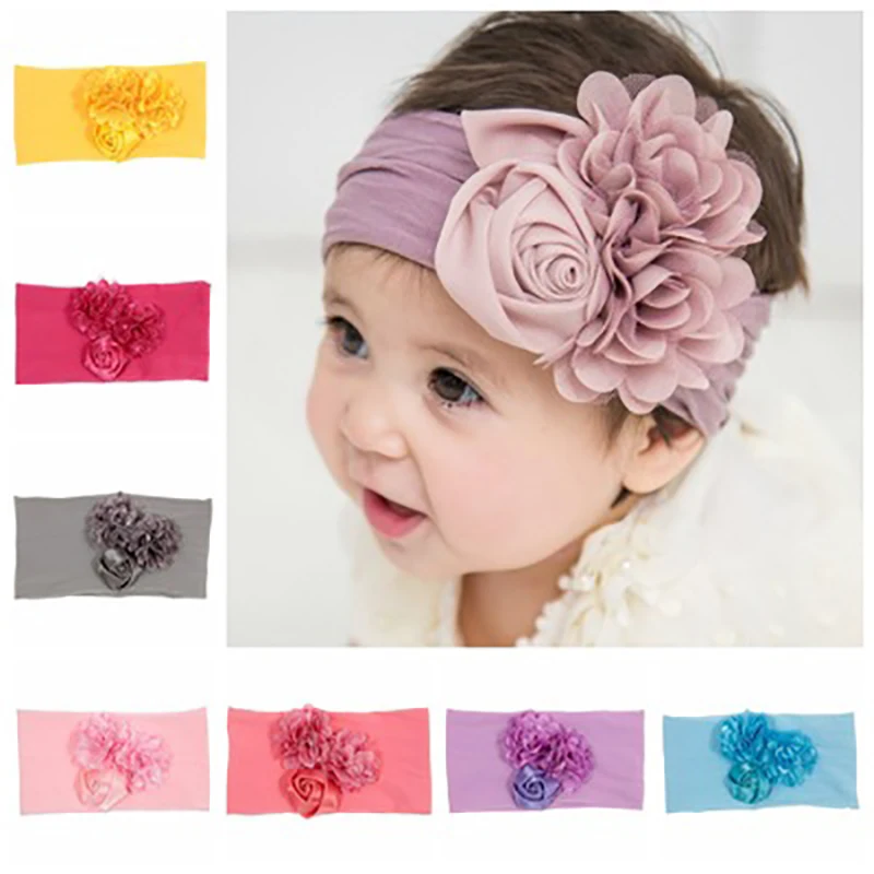 

INS kit girl child newborn baby cute toddler bow exquisite headscarf headband elastic hair band headwear accessories
