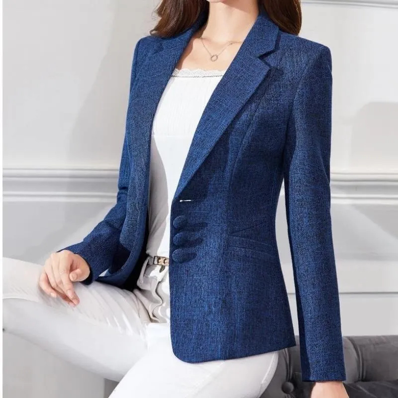 Wine Red Spring Autumn Plus Size 6XL Womens Business Suits 3 Buttons Office Female Blazers Jackets Formal Slim Blazer Women Suit