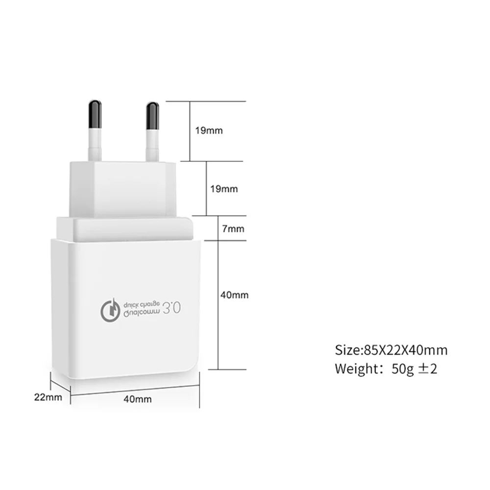 KISSCASE USB быстрое зарядное устройство USB зарядное устройство Quick Charge 3,0 Teavel зарядное устройство для iPhone X XS XR 7 7Plus XS Max samsung S8 S9 A70 Note10