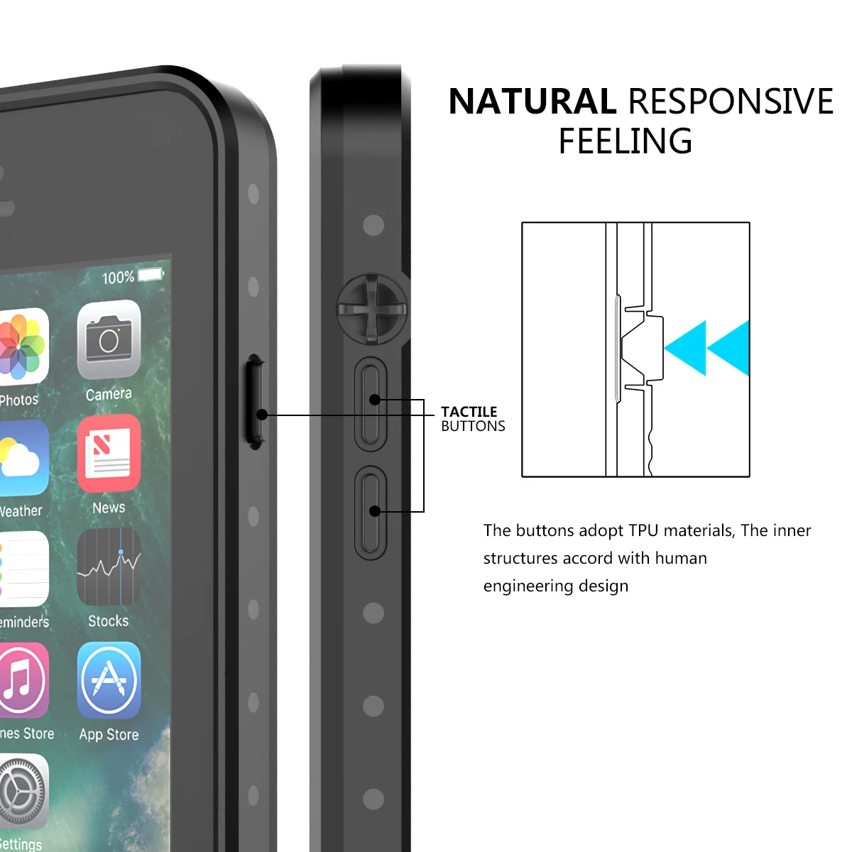 Для iPhone 7 iPhone 8 IP68 Водонепроницаемый чехол для телефона 360 градусов Полная защита пылезащитный противоударный защитный чехол для iPhone 7 8
