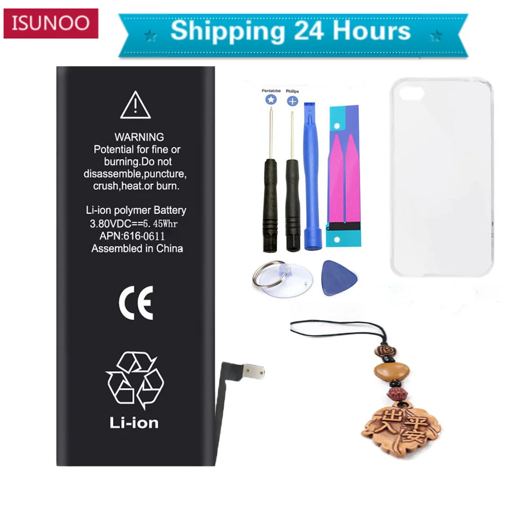 For Iphone 5G AAAAAA литиевая батарея для телефона iPhone 6S 6G 5S 5C SE 5G 4S 0 cycle moble батареи сменная батарея+ Бесплатные инструменты для ремонта чехол - Цвет: For Iphone 5G