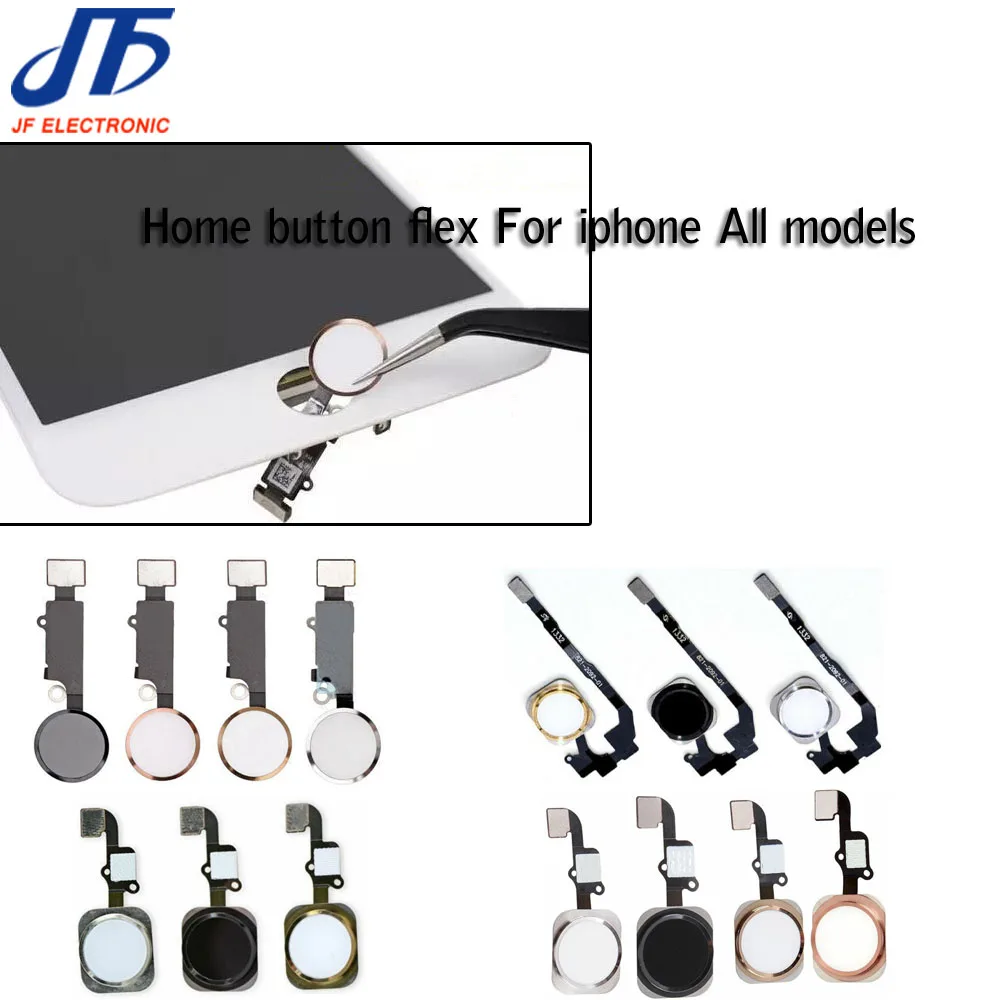 50 шт./лот кнопка Home с гибким кабелем для iPhone 5S 6g 6 6s plus 7g 7 Plus кнопка Home Flex сборка