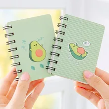 1 sztuk urocza A7 owoce awokado notatnik na sprężynie Mini przenośne cewki notatnik pamiętnik ćwiczenia papiernicze szkolne materiały biurowe