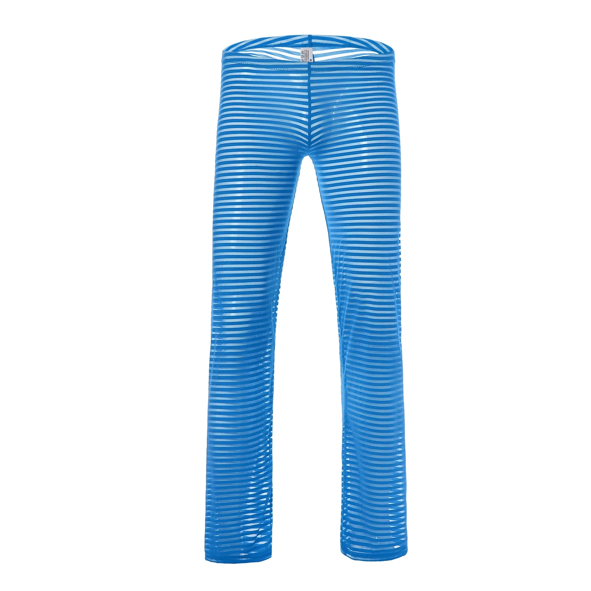 Blue Pant 2 шт./компл. прозрачные свободные Повседневные длинные брюки сетки Для мужчин нижнее белье сексуальное Для мужчин нижнее белье топы зауженного кроя с пижамные костюмы - Цвет: Blue Pant