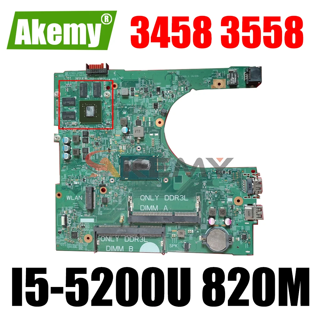 Akemy I5-5200U 820 м 2 ГБ для Dell Inspiron 3458 3558 материнская плата 14216-1 1XVKN 042FX9 42FX9 100%