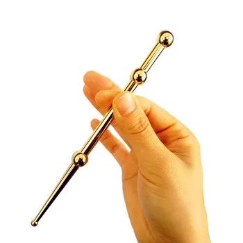 

16cm Pure copper bomb inelastic probe pen acupuncture point round head metal ear point probe pen rib bar for foot body massage