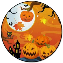 Круглый ковер Хэллоуин пледы коврики двери ванная комната свадьба кухня унисекс подростков дома мальчик полипропилен кухонные коврики