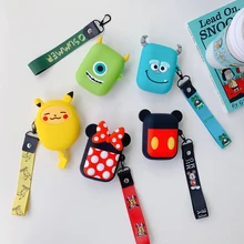 Милая мультяшная маленькая сумка для хранения из мягкого силикагеля для девочек, клатч на молнии, прозрачный кошелек для женщин, портативная кавайная мини сумка для монет с запястьем