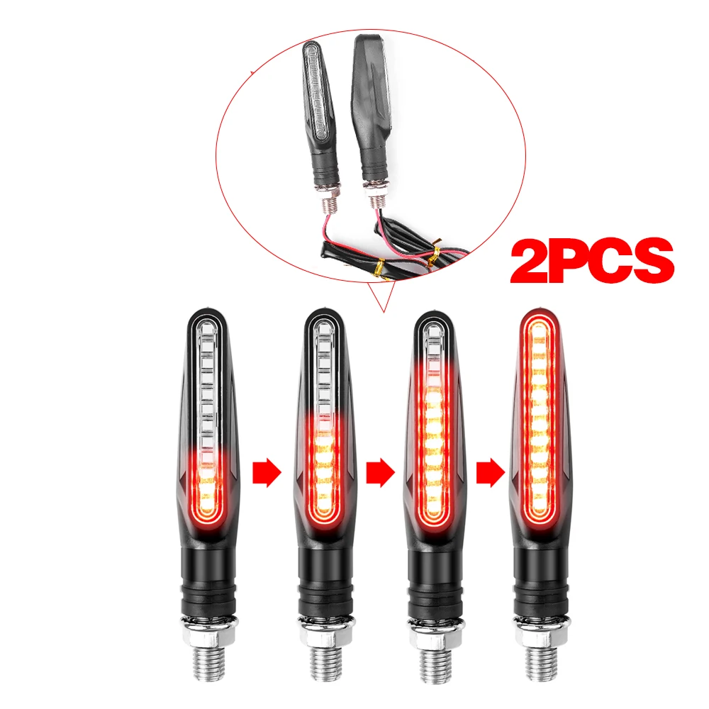 thumbnail image 1 of 2 luces intermitentes para motocicleta, 12 V, LED, intermitentes traseros, luces intermitentes flexibles IP68 para motocicleta, 1 of 5