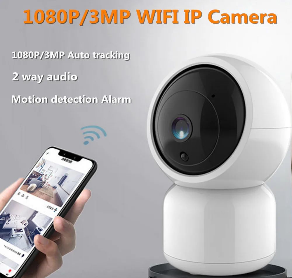 Wi-Fi ip-камера безопасности Мини ptz 1080P 3MP автоматическое отслеживание аудио видео наблюдение Детский Монитор Домашний Беспроводной cctv ip cam