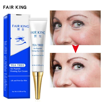 

NEW FAIR KING Tea Tree Hexapeptide Firming Essence Eye Cream Lighten Eyes Fine Lines Remove Dark Circle Eye Bags Fat Grains 15g