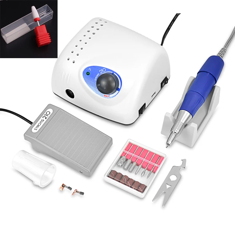 Новое поступление крепкий наконечник 210 plus 105 105L 65 Вт 45000 об/мин для маникюра, педикюра, электрические напильники