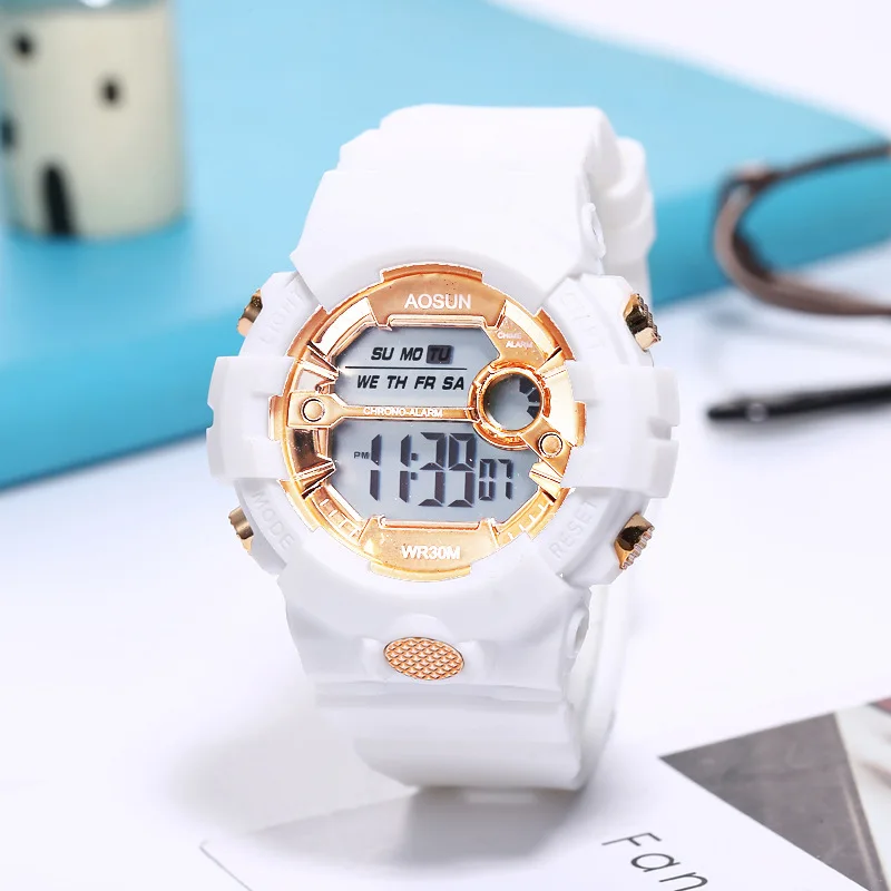 UTHAI-reloj deportivo CE39 para niños y niñas, pulsera electrónica con luz LED