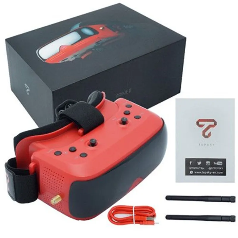 TOPSKY PRIME II FPV очки FOV 76 ° 480*320 дисплей 58-72 мм IPD 5,8 ГГц 48CH разнообразие RF с DVR для FPV гоночного дрона
